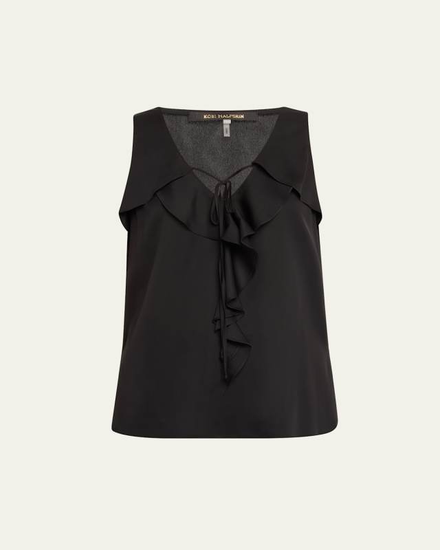 Demy Sleeveless Ruffle Blous